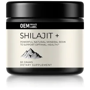 Custom Label Himalayan Shilajit Hars Originele Shilajit Supplement Gel Ondersteuning Metabolisme & Immuunsysteem Shilajit Hars