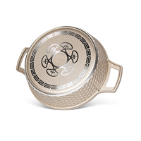 Casserole en céramique antiadhésive d'écailles de poisson en aluminium moulé sous pression batterie de cuisine composite pour un usage domestique Dubaï