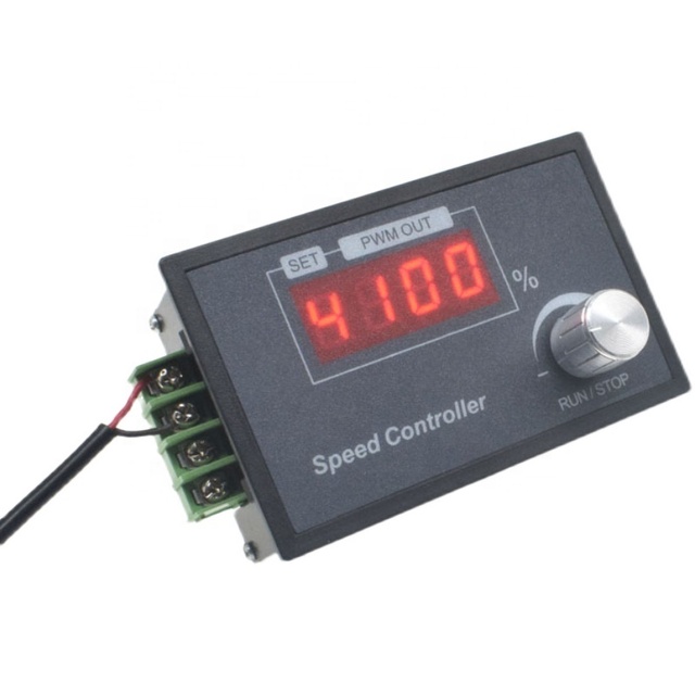 Intelligent LCD Smart Digital Display 0~100% adjustable 30A PWM DC Motor Speed Controller Encoder Knob DC6-48V Frequency