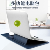 Harga pabrik tas Laptop 3 in 1 dengan bantalan Mouse berdiri untuk 11 12 13 14 15 16 inci penutup Notebook kulit PU sarung Laptop