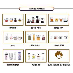 Cafetière en verre borosilicate résistant à la chaleur avec 1 <span class=keywords><strong>filtre</strong></span>, cafetière portable pour infusion à froid, pour les voyages, la maison, cadeau - Product Image 5