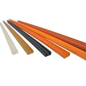 Perfil de Canal en E de Plástico para Puerta Corredera, Soporte para Vidrio, Soporte para Partición de Gabinete, Extrusión Duradera - Product Image 1