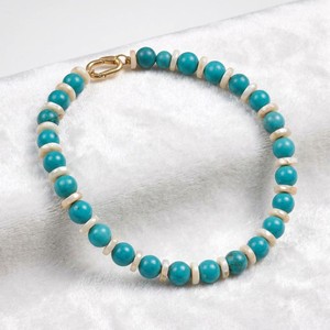 Bulk Vintage Alloy Clasp Faux Turquoise Crystal Shell <b>Spacer</b> Beaded Boho Statement Necklace For Daily Wear Women Jewelry - Product Image 3