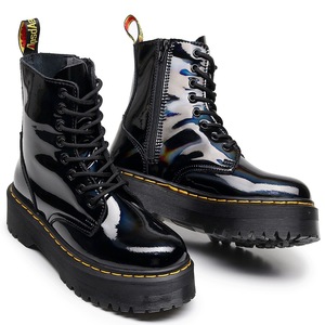 Motorcycle <b>boots</b> - classic retro British style short <b>boots</b> for both men and women made of genuine leather with trendy design - Product Image 5