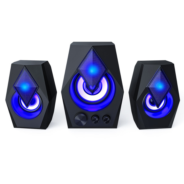 OEM Desktop Computer 2.1 Channel Wired Multimedia Speakers Sound Composition Laptop Mini USB 2.1 RGB Gaming Speaker