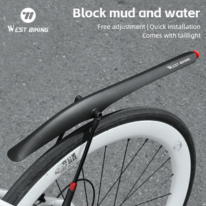WEST BIKING Rennrad-Schutzblech 700C Fahrrad Vorder- und Hinterradschutzblech-Set Fahrrad-Rücklicht Warnschutzblech Fahrradzubehör - Product Image 6