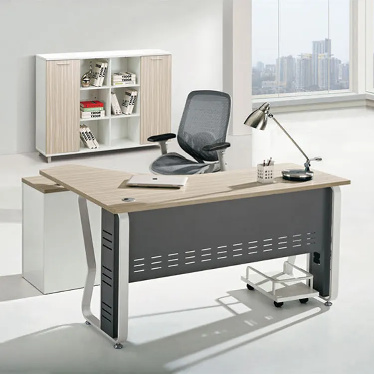 Meja Kantor Bahan Logam Model Penggunaan Furnitur Kantor Komersial Harga Bagus