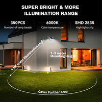 Lampe murale LED solaire étanche IP65 Smd2835 1W pour extérieur, éclairage lumineux pour jardin, clôture, mur extérieur