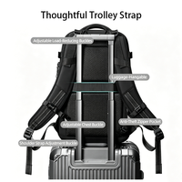 Sac à dos durable en Oxford avec serrure TSA, chargement USB, compression sous vide extensible, grande capacité, pour trajets quotidiens, affaires et voyages en avion