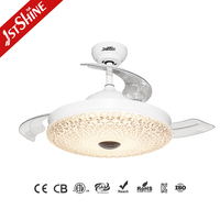 Ventilador de Techo Retráctil 1stshine de 42 Pulgadas, Motor Potente, Flujo de Aire Eficaz, Ecológico, Compatible con Alexa y Google, Decoración para el Hogar