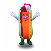 Costume de mascotte Donut Cartoon Hamburger Pizza Hot Dog Frites Adulte Marche Cosplay Halloween Party Performance Props