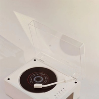 Lecteur CD portable en bois rétro, haut-parleur sans fil BT pratique, cadeau d'anniversaire audio, album