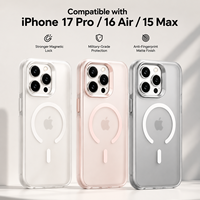Coque de protection magnétique en PC et TPU à sensation de peau, compatible avec la charge sans fil, pour iPhone 17 Pro, 16 Air, 15 Pro Max – Vente en gros usine
