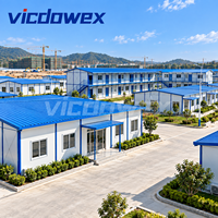 VICDOWEX Solution de construction préfabriquée modulaire de type K, épaissie et contemporaine, pour camp de construction, bureau, dortoir, cantine