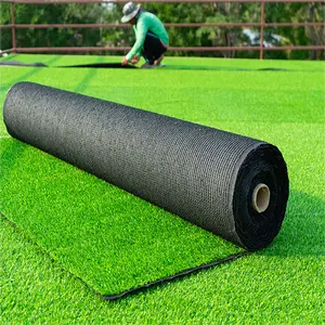 HANWEI échantillon gratuit erba sintetica rouleau de gazon artificiel en plastique naturel tapis de jardin gazon artificiel aménagement paysager - Product Image 1