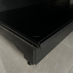 رف سوبر ماركت معدني حديث بلون أسود غير لامع ذو وجهين رفوف جوندولا متينة لعرض المنتجات في متاجر البقالة - Product Image 3