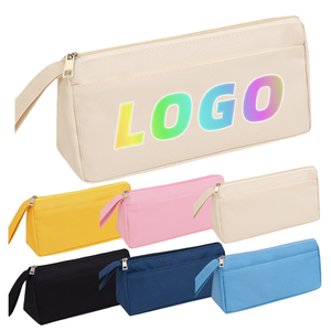 Sac à crayons en toile décontracté de grande capacité pour écolier Boîte de papeterie portable Sac de rangement polyvalent - Product Image 1