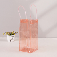 Sacs de transport personnalisés en PVC transparent avec poignées, sacs isothermes réutilisables pour vin, sacs de transport pour vin glacé, sacs isothermes en plastique pour champagne