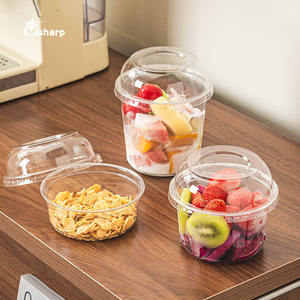 Vente en gros de 8oz 12oz 14oz 16oz 24oz 32oz Bols d'açai en plastique <span class=keywords><strong>PET</strong></span> transparent avec couvercles - Product Image 4