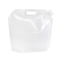 Poche pliable autoportante anti-humidité en plastique avec bec verseur pour le sport, le camping et la randonnée