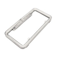 Cadre de plaque d'immatriculation en acrylique transparent avec éclairage LED 12V, étanche, support de plaque d'immatriculation de voiture, cadre de plaque d'immatriculation automobile avec lumière LED