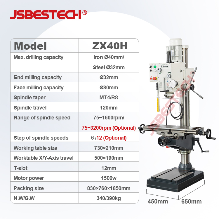 milling Zx16-Mini-Metal-Variable-Speed
