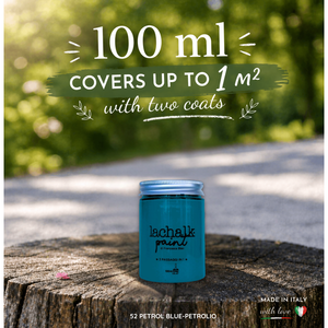 52 PETROL BLUE 100 ml LaChalk the evolution of <b>chalk</b> paint Where <b>chalk</b> meets resin: Hybrid <b>Chalk</b> Resin Paint made in Italy - Product Image 2