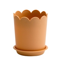 Pot de fleurs en PP en forme de pétale, minimaliste et moderne, pour bureau, plantes vertes, plateau créatif, vente en gros
