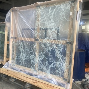Heavy Duty Enamel Coated Laminated Toughened <b>Glass</b> Anti Break Sheet For Exhibition Hall Wall And Decor Screen Works - Product Image 2