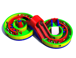 Grandi ostacoli gonfiabili gioco gare avventura ostacolo Combo scivolo corsa ostacoli gonfiabili per la vendita - Product Image 4