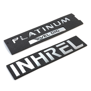 Insigne de voiture en forme de lettre 3D, plaque signalétique en plastique ABS, capot avant, coffre, décoration extérieure, autocollants emblème étanche pour carrosserie
