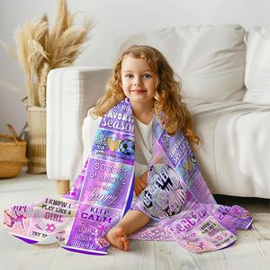 Soccer Sports Gift Flannel <b>Blanket</b> <b>Throw</b> <b>Blanket</b> Nap <b>Blanket</b> Breathable Skin Friendly for Home Office Nap Custom Print Wholesale - Product Image 3