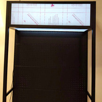 Présentoir de vente au détail avec LED-Logo personnalisé: dos perforé et étagères-conçu pour la présentation des produits en magasin