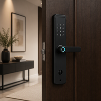 Kunci Pintu Pintar Sidik Jari Bluetooth Kata Sandi Kartu IC Kunci Pintu Elektronik Digital untuk Rumah Hotel