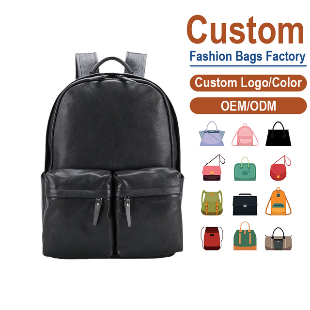 Black Genuine Leather Men's Anti-Theft Backpack-Winter Large Capacity Cotton Lining Zipper Closure Refined Hardware Work Weekend