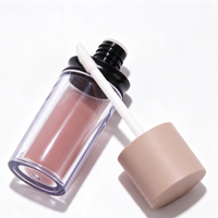 Tube de brillant à lèvres anti-déversement en plastique ABS/AS à paroi épaisse, emballage vide pour blush liquide DIY avec logo personnalisé, vente en gros de flacons de brillant à lèvres