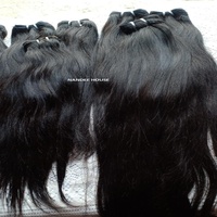 Extensions de cheveux humains lisses Nandee House 100% Vison Indien Vierge, cuticules alignées, 20 pouces, Remy, double trame, cuticules brutes