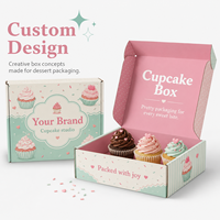 Boîtes d'emballage pour boulangerie portables avec logo personnalisé, poignée, fermeture magnétique, carton ondulé, boîtes à biscuits personnalisées en relief