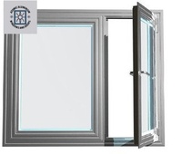 Fenêtres à battants en alliage d'aluminium au design extérieur moderne, écran pliant, double vitrage, verre Low-E, économie d'énergie, antivol