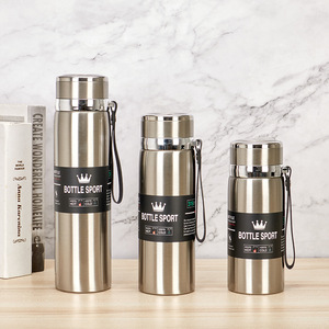600ml Custom 800ml doppia parete thermos flaconi sottovuoto viaggio isolati in acciaio inox infusore di tè bottiglia di acqua con corda - Product Image 1