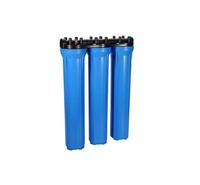 Machine de filtration d'eau potable à grand débit à 3 étages, boîtier de filtre à eau bleu fin de 20 pouces, bouteille de purificateur d'eau fine de 20 pouces * 2,5 pouces
