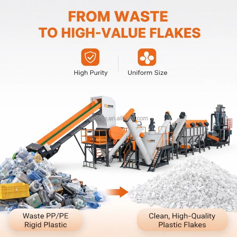 PET Flakes Recycling Production Line Machine