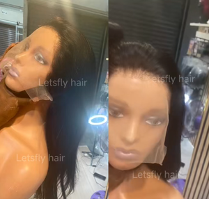 Letsfly Promotion 78$ Transparent <b>Lace</b> 26inch Straight Hair <b>Wigs</b> 13x4 <b>Lace</b> Frontal <b>Wigs</b> 10A 100% Human Hair <b>Wigs</b> 230g Wholesale - Product Image 2