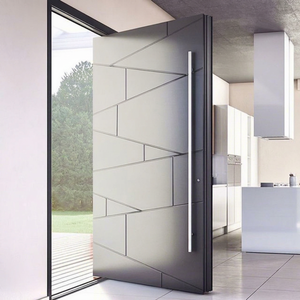 Portes d'entrée pliantes en accordéon en alliage d'aluminium modernes pour l'extérieur, avec isolation thermique, pour villa - Product Image 1