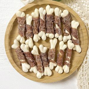 Golosinas secas para perros al por mayor, carne de pato envuelta alrededor de huesos de leche, golosinas nutritivas para mascotas, comida para perros, aperitivos para perros - Product Image 5