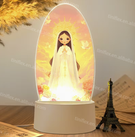 Vierge Marie et Jésus LED veilleuse religieuse USB lampe de prière catholique lueur douce Design emblématique pour autel chambre chapelet dévotion