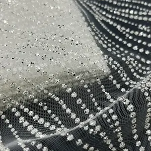 Hot Sale Custom Weiß Polyester Mesh Net Tüll Stoff Tutu Braut Hochzeit Dekor Schleier Material