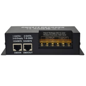 Décodeur de bande LED DMX512 à 3 canaux - Récepteur de signal RGB et couleur unique pour modules publicitaires et éclairage commercial - Product Image 1