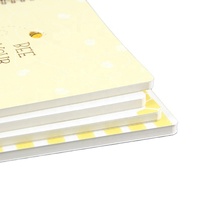 Classeur de bureau/école portable, avec double anneaux en spirale, bords ronds, couverture souple avec pages linéaires