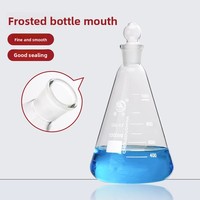 Botol Erlenmeyer Laboratorium Kaca Borosilikat Tinggi Tahan Panas dengan Tutup 50/100/250/500/1000ml Cina